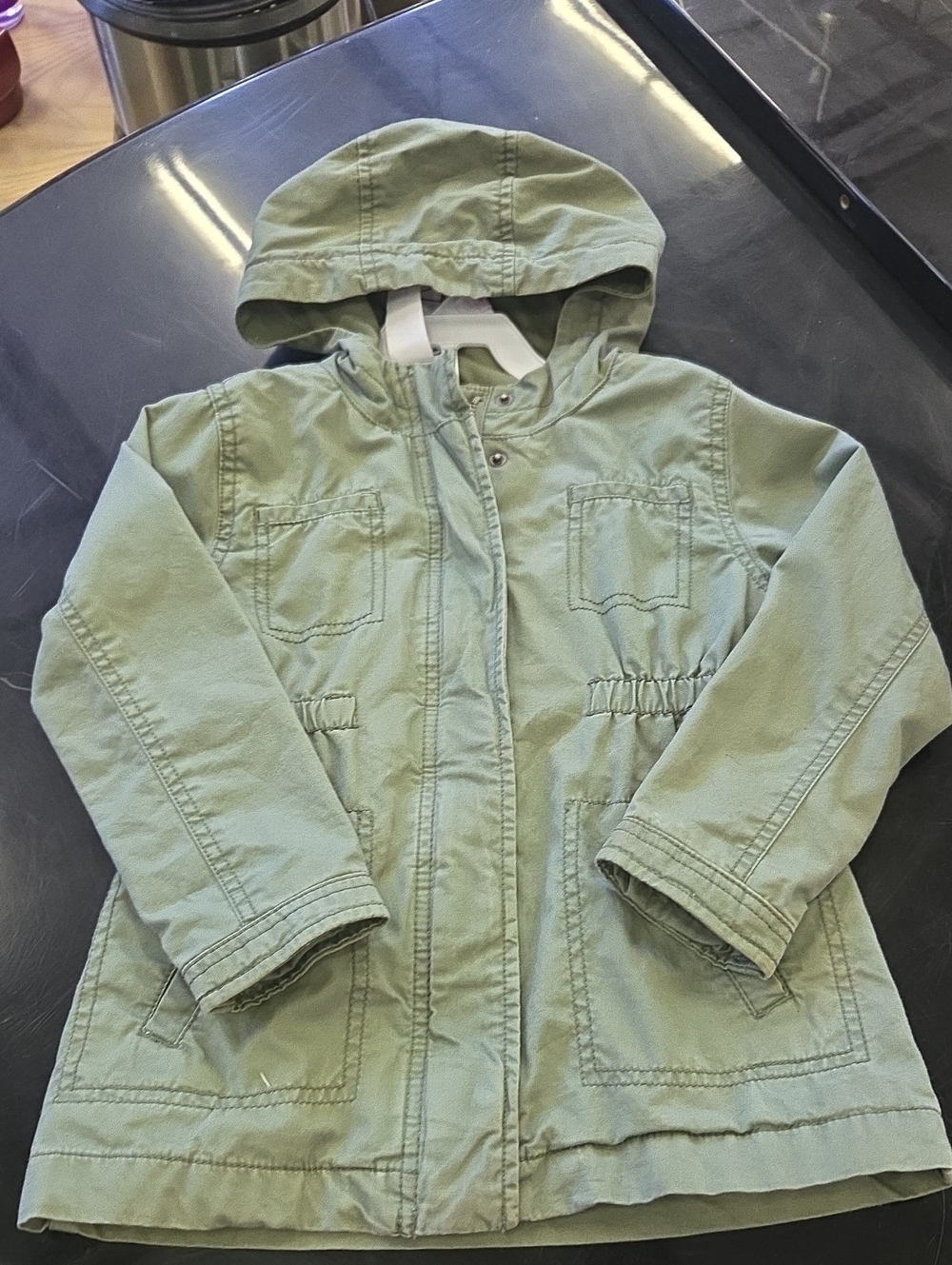 Old Navy Hooded Jean Jacket in Sage Green